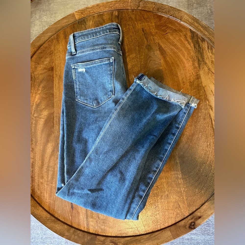 PAIGE Womens Cindy Straight Leg Jeans High Rise Denim Button Fly Blue Size 29 - Picture 6 of 6